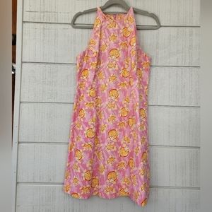 Lilly Pultizer Dress Pink and Orange Holster Dress Size 10